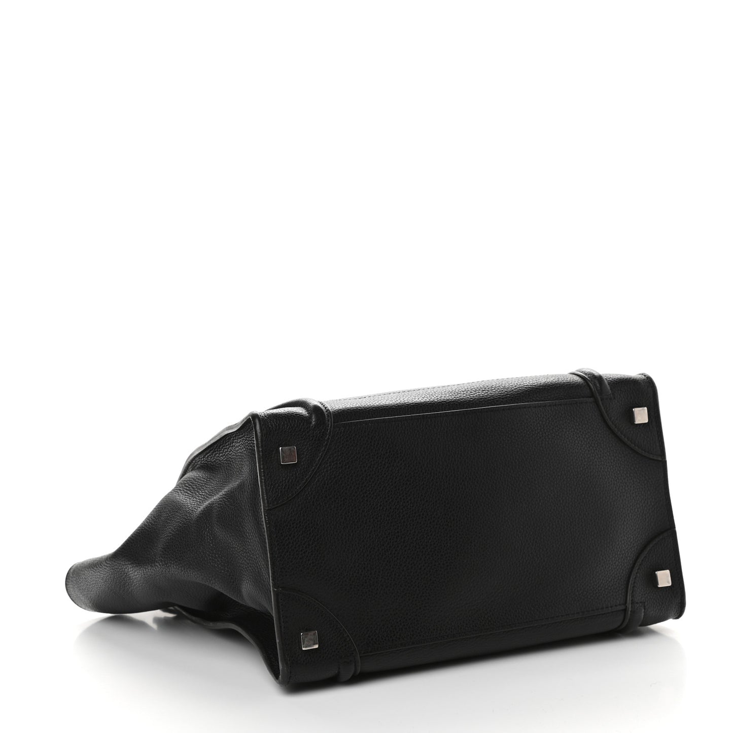 Drummed Calfskin Mini Luggage Black
