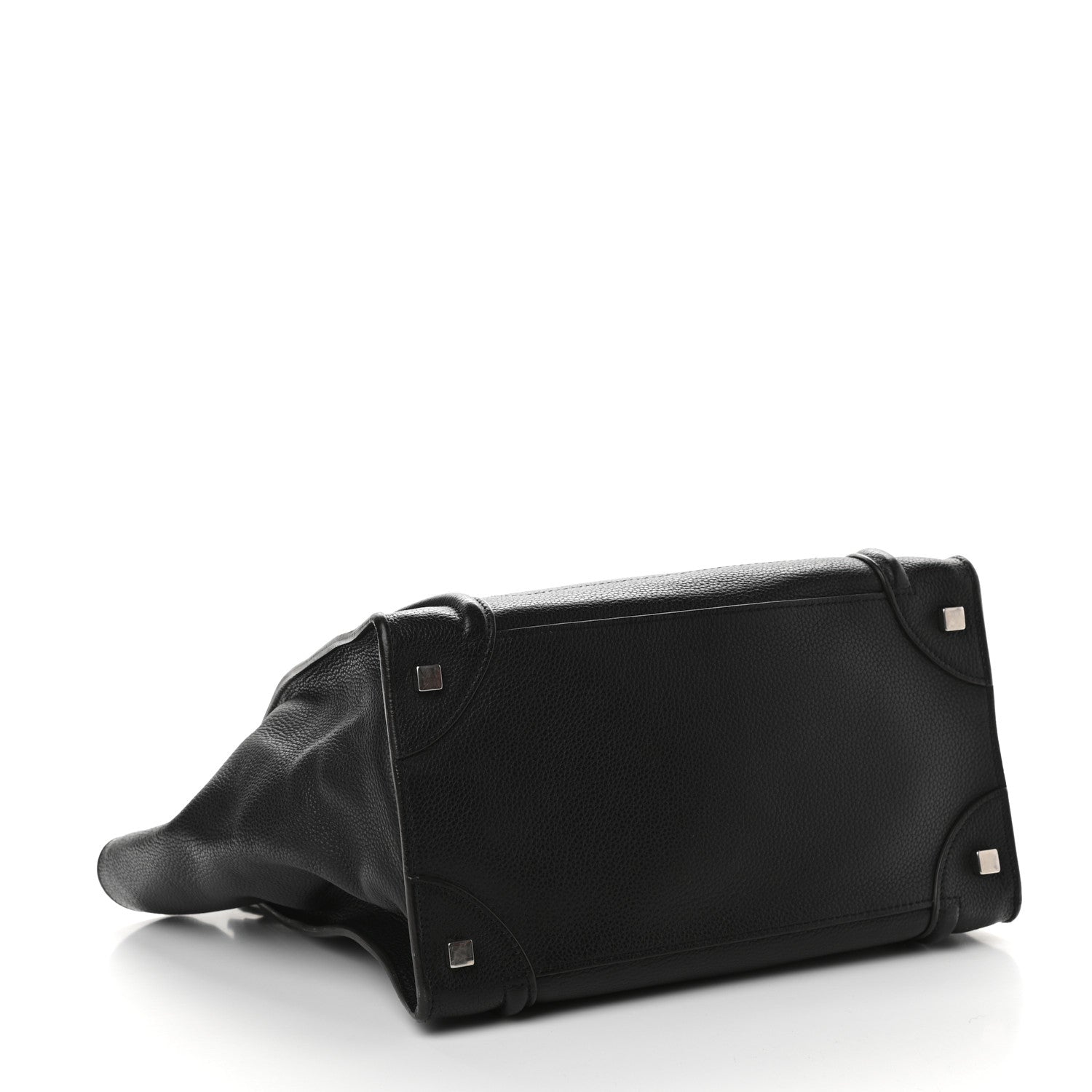 Celine Drummed Calfskin Mini Luggage Black 3 of 7