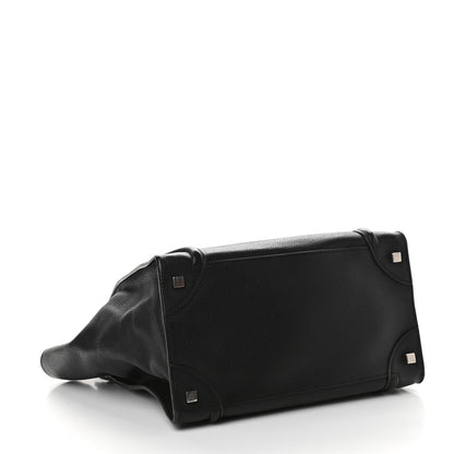 Celine Drummed Calfskin Mini Luggage Black 3 of 7