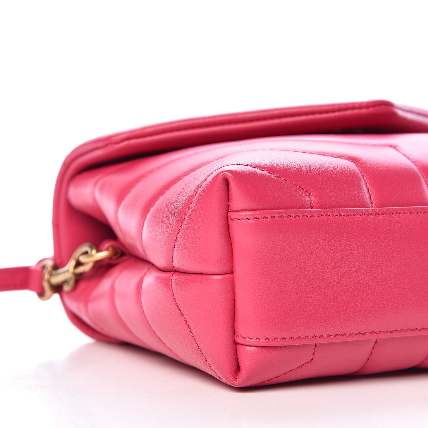 Saint Laurent Calfskin Y Quilted Monogram Toy Loulou Crossbody Bag Freesia 8 of 10