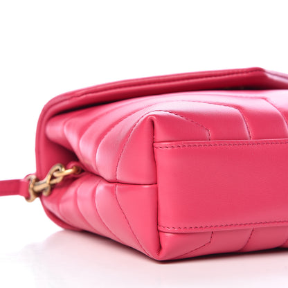 Saint Laurent Calfskin Y Quilted Monogram Toy Loulou Crossbody Bag Freesia 8 of 10