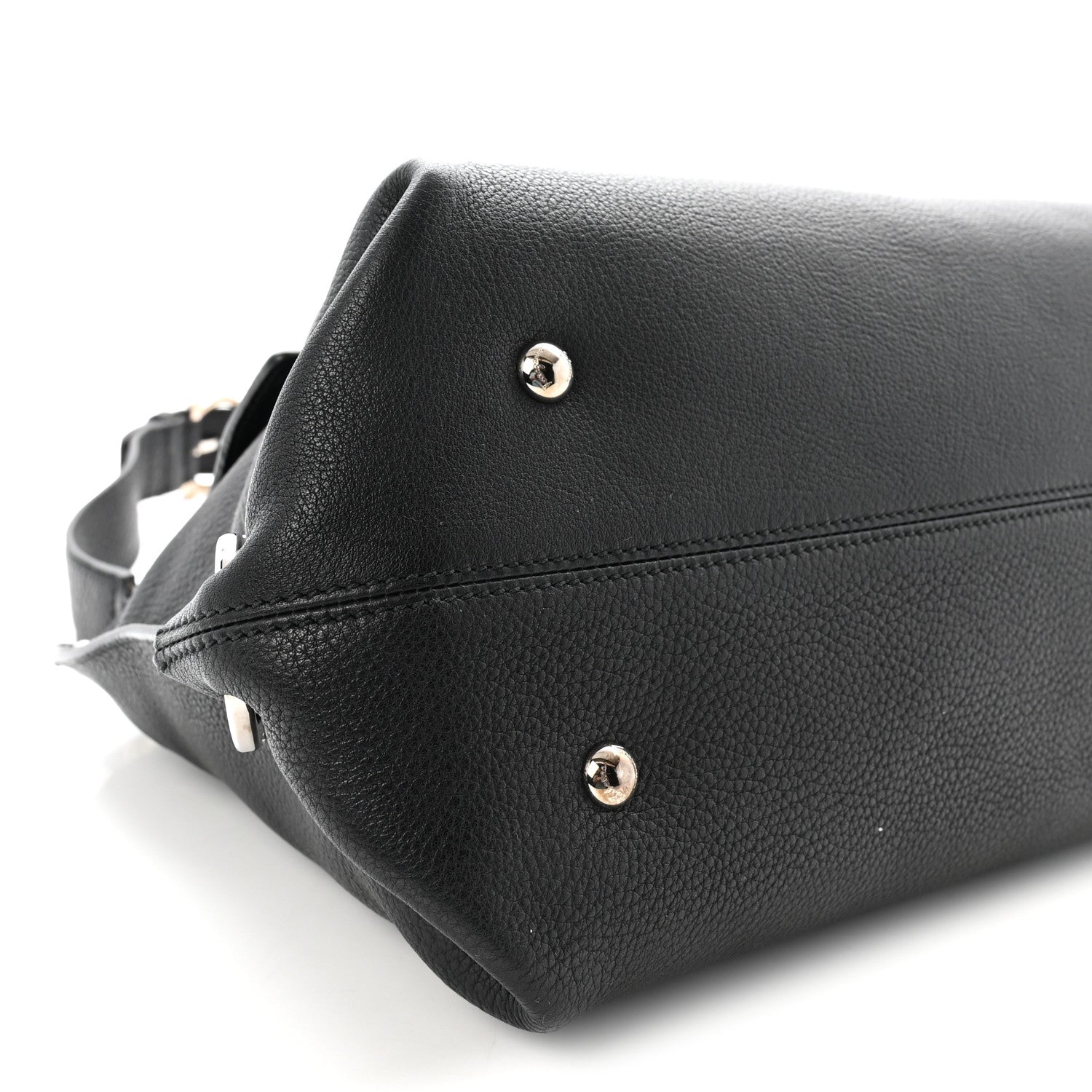 Salvatore Ferragamo Grained Calfskin Sofia Satchel Black 8 of 9