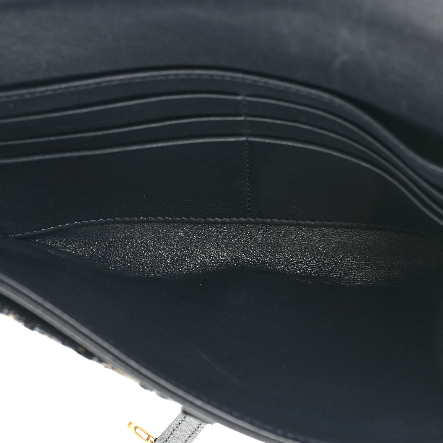 Christian Dior Oblique Saddle Chain Wallet Blue 6 of 12