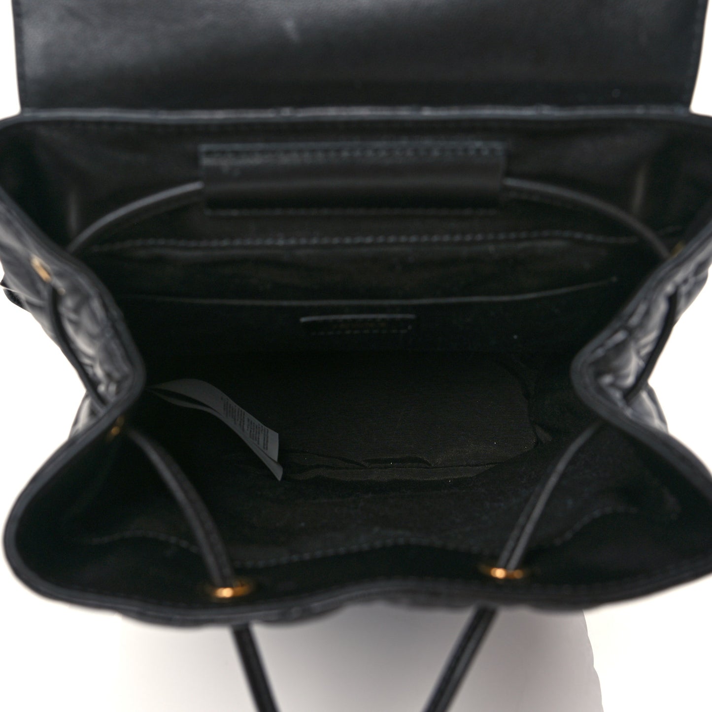 Calfskin Quilted Medusa Backpack Black