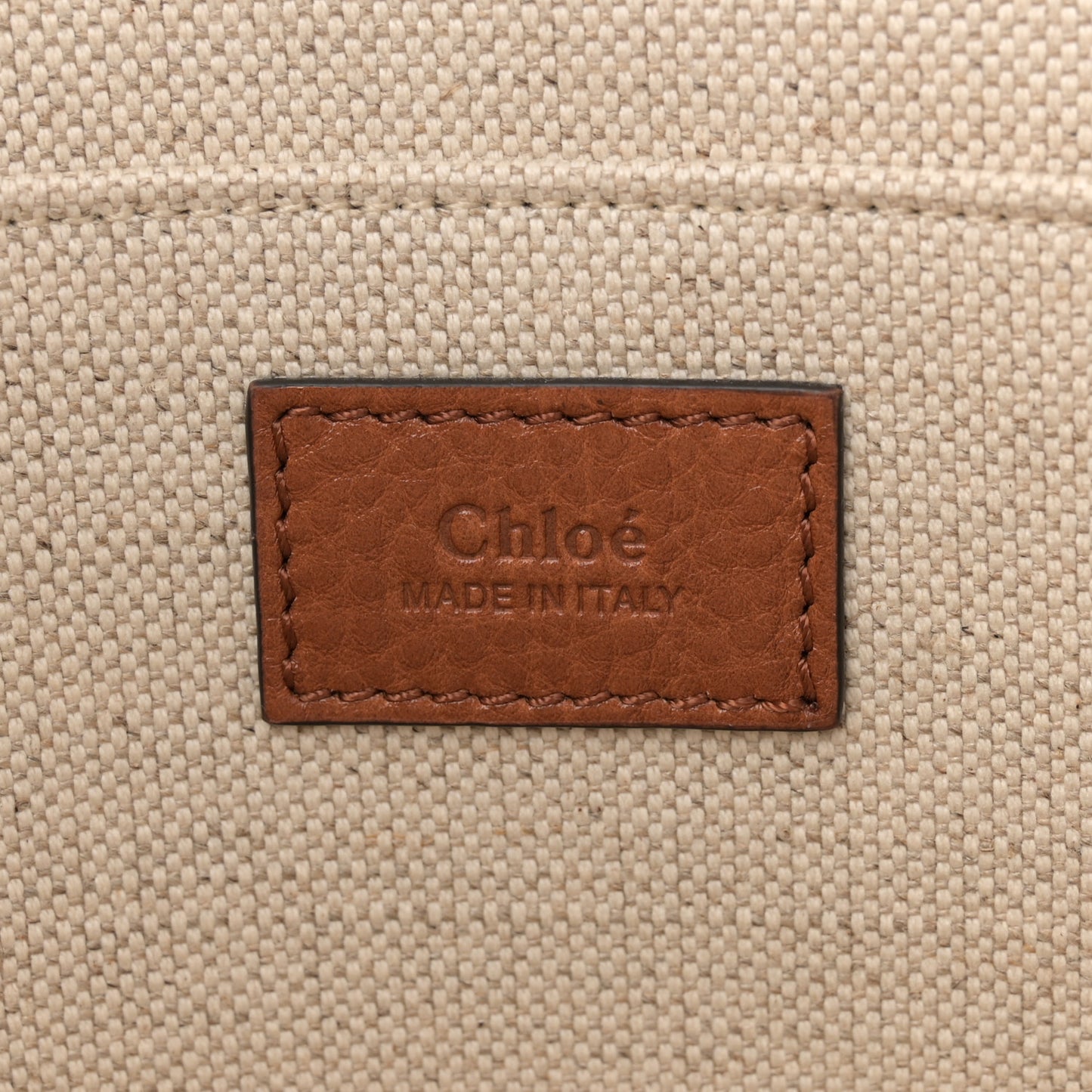 Shiny Grained Calfskin Medium Woody Tote Tan