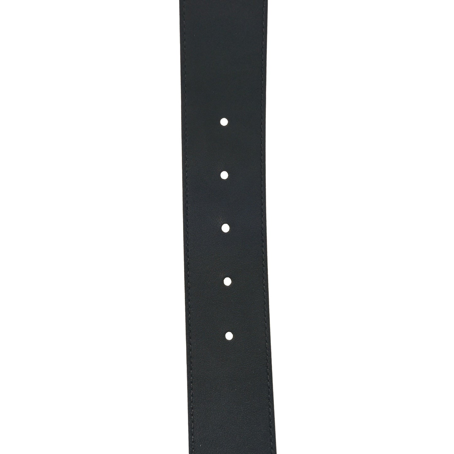 Textured Dollar Calfskin Nickel Double G 40mm Belt 85 34 Black