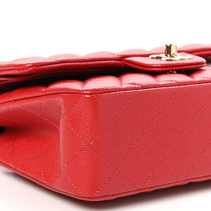 Chanel Caviar Quilted Small Double Flap Red 8 of 9