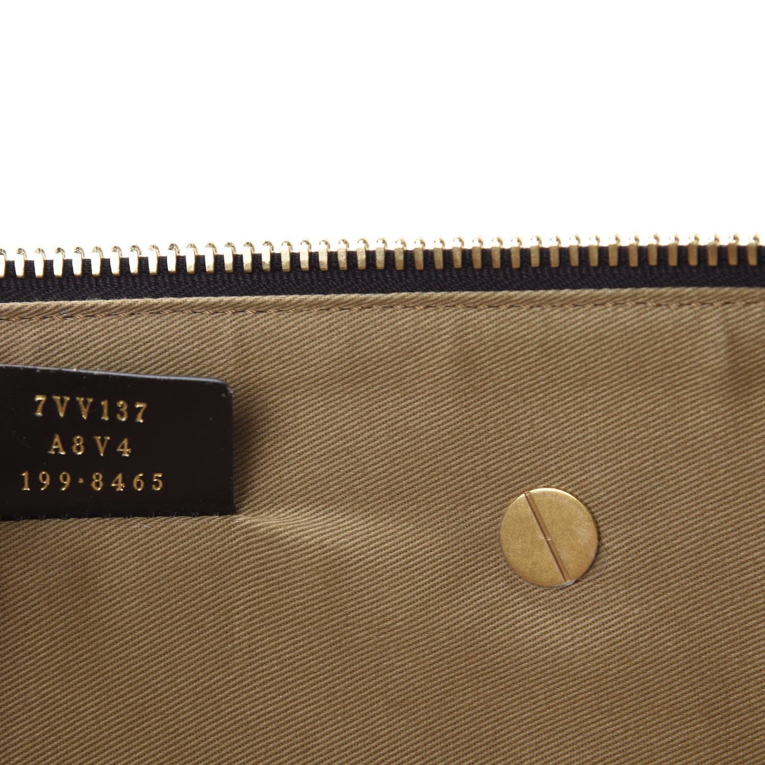 Fendi Glazed Fabric FF 1974 Karligraphy Small Travel Bag Mogano Panna 10 of 11