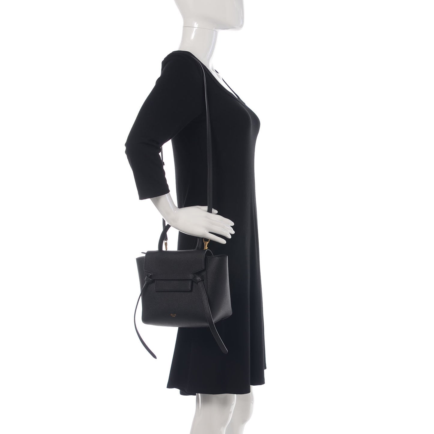 Grained Calfskin Nano Belt Bag Black