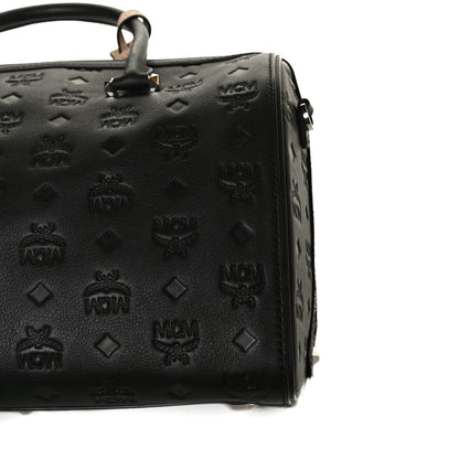 MCM Calfskin Ottomar Monogram Essential Boston Bag Black 13 of 13