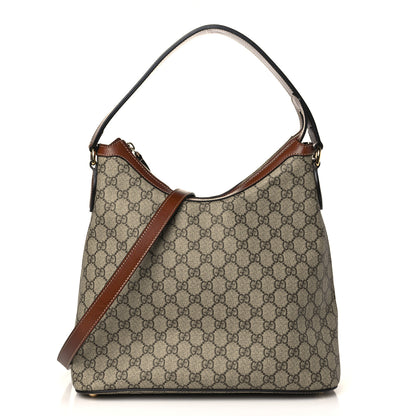 Gucci GG Supreme Monogram Linea A Hobo Brown 1 of 9