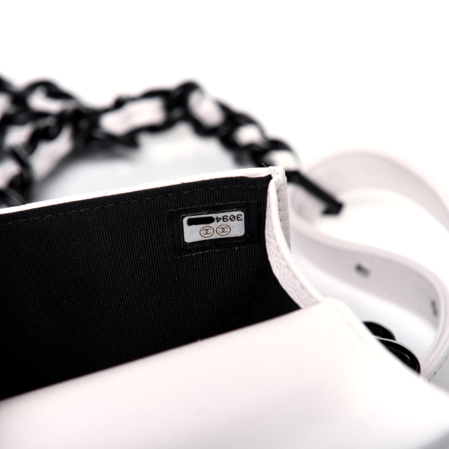 Chanel Caviar Quilted My Everything Belt Flap Card Holder White 10 of 14