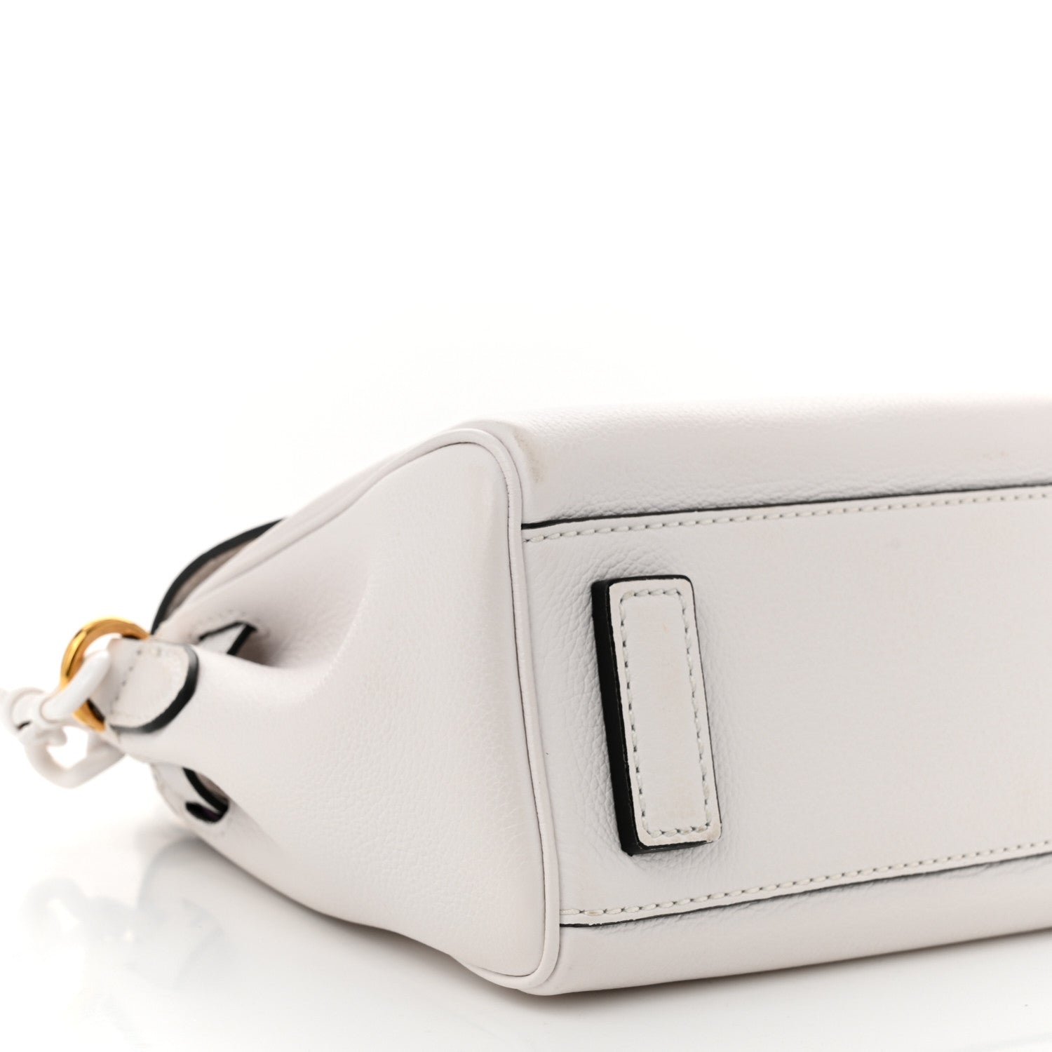 Versace Grained Calfskin Small La Medusa Top Handle Bag White 8 of 9