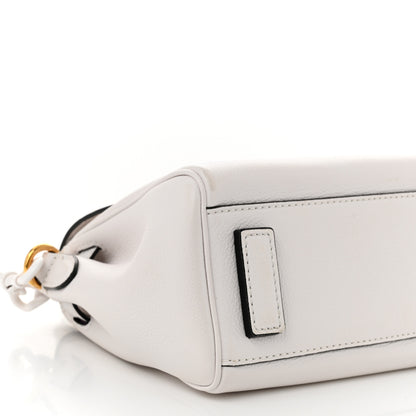 Versace Grained Calfskin Small La Medusa Top Handle Bag White 8 of 9