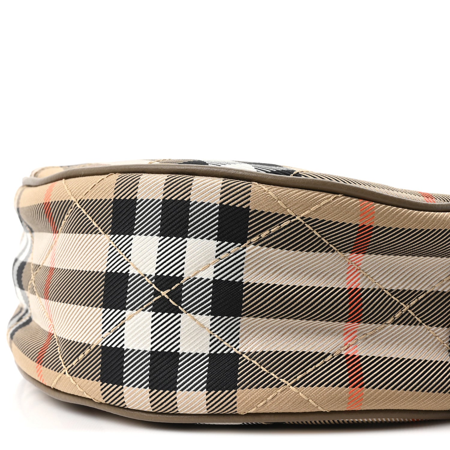 Burberry Nylon Check Horseshoe Crossbody Bag Sand Beige 9 of 9