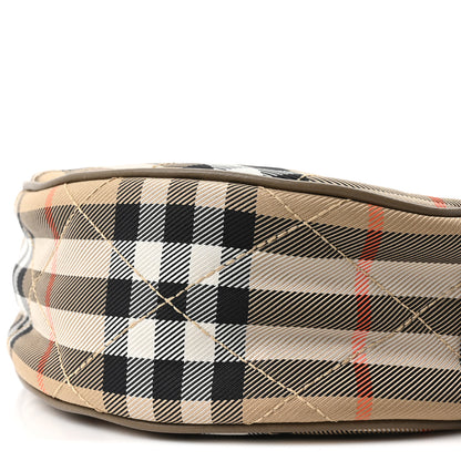 Burberry Nylon Check Horseshoe Crossbody Bag Sand Beige 9 of 9