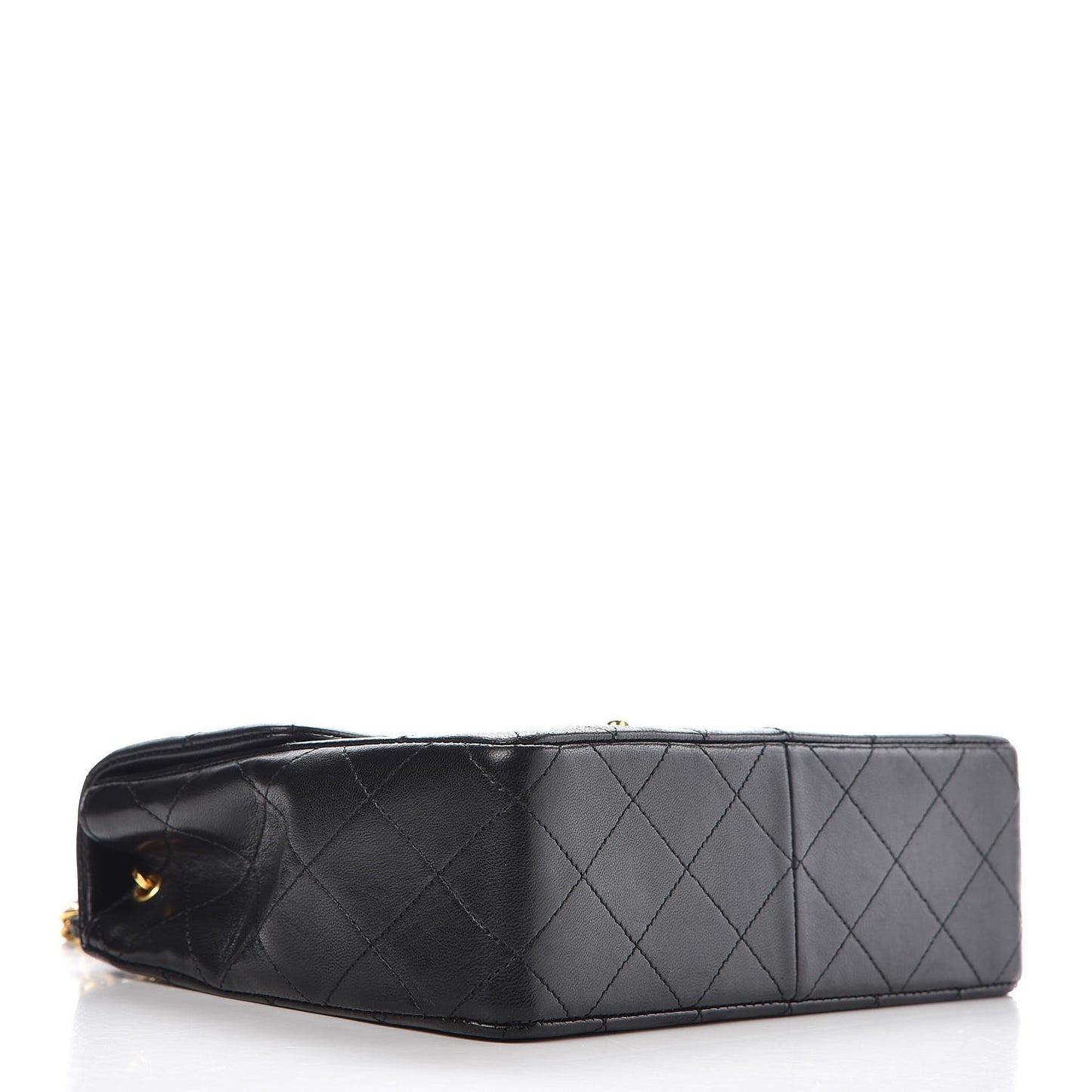 Lambskin Quilted Mini Square Flap Bag Black