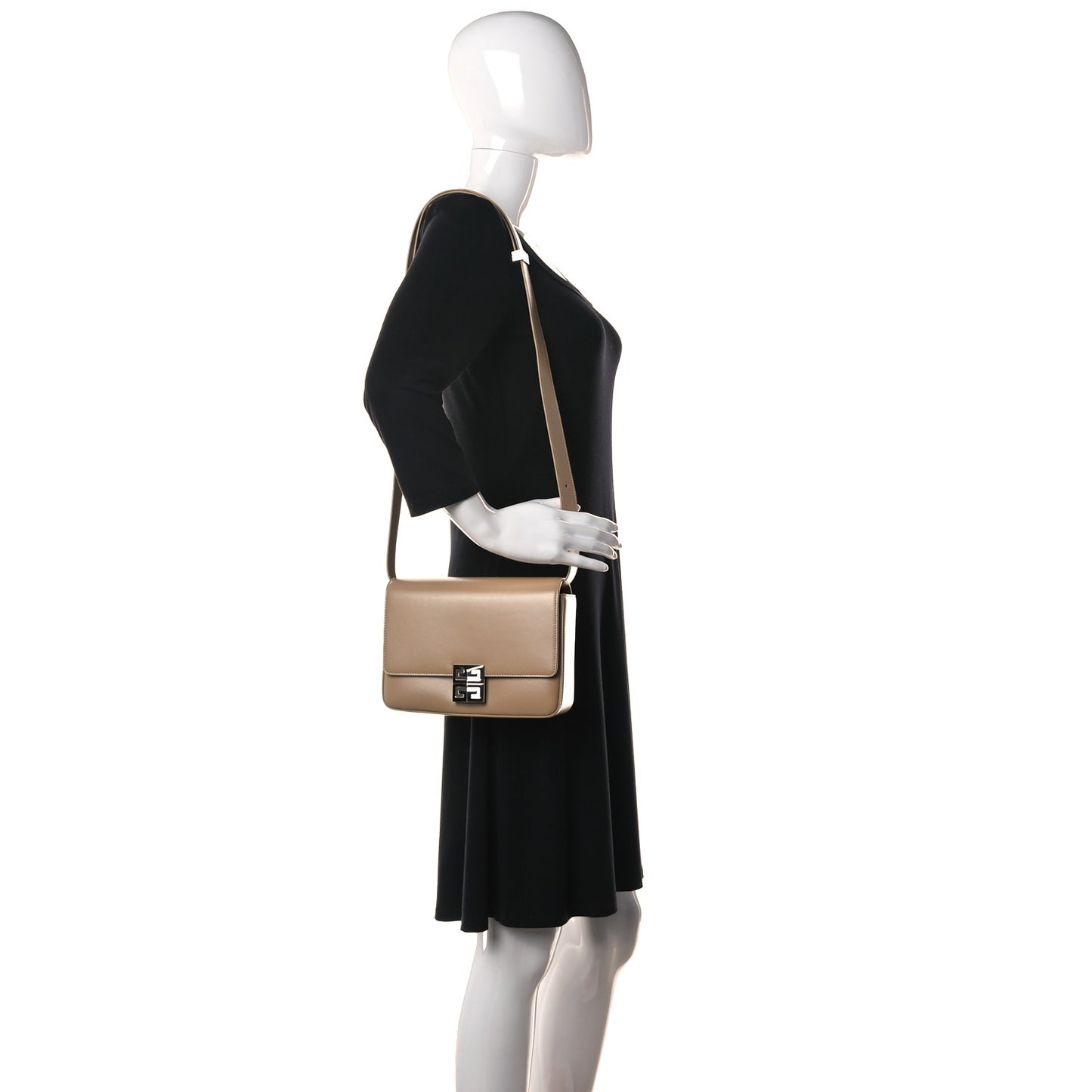 Box Calfskin Medium 4G Shoulder Bag Beige Cappuccino