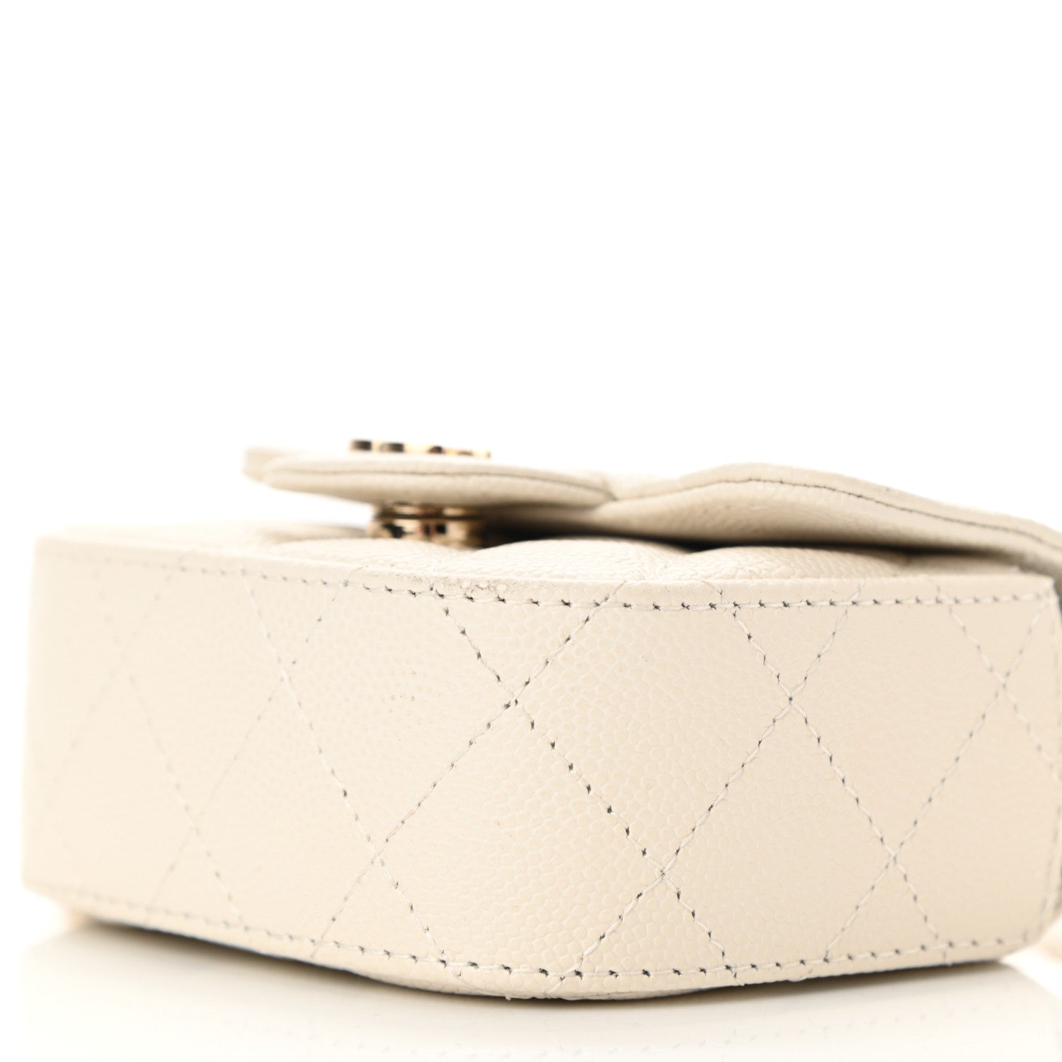 Chanel Caviar Quilted Mini Clutch With Chain White 11 of 12