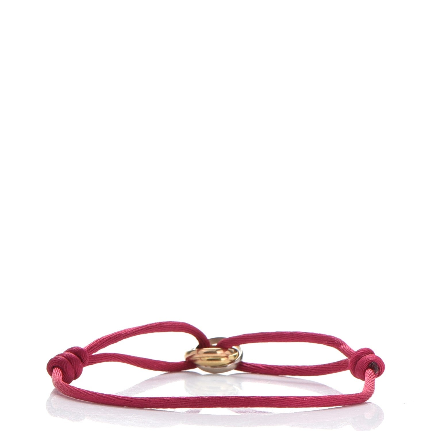 Cartier 18K Pink Yellow White Gold Trinity Adjustable Cord Bracelet 3 of 8