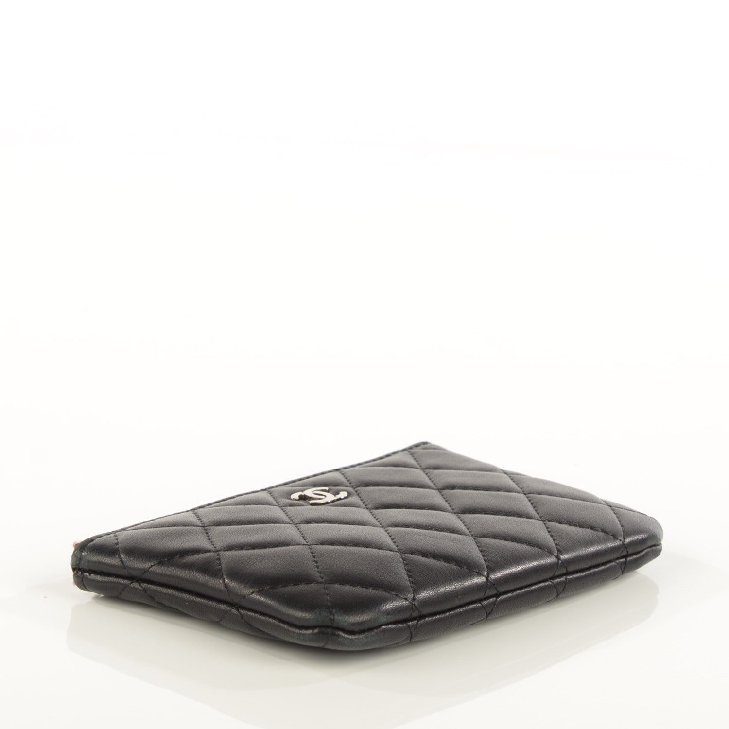 Chanel Lambskin Quilted Coin Purse Case Black 4 of 8