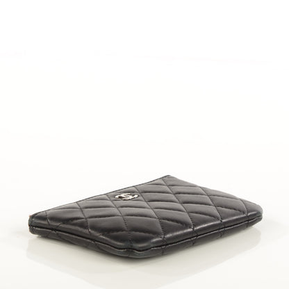 Chanel Lambskin Quilted Coin Purse Case Black 4 of 8