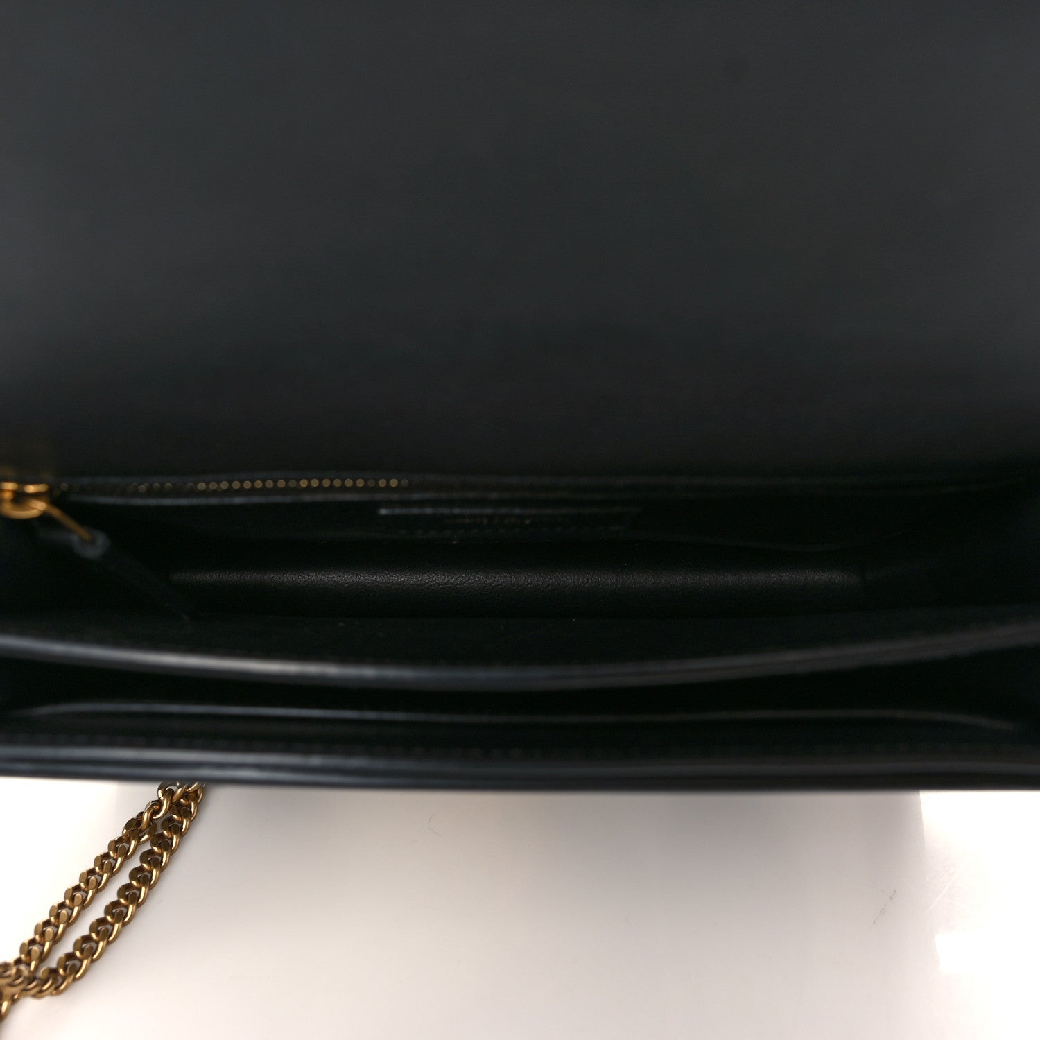 Saint Laurent Calf Hair Cow Print Monogram Cassandra Clasp Bag Black White 4 of 5