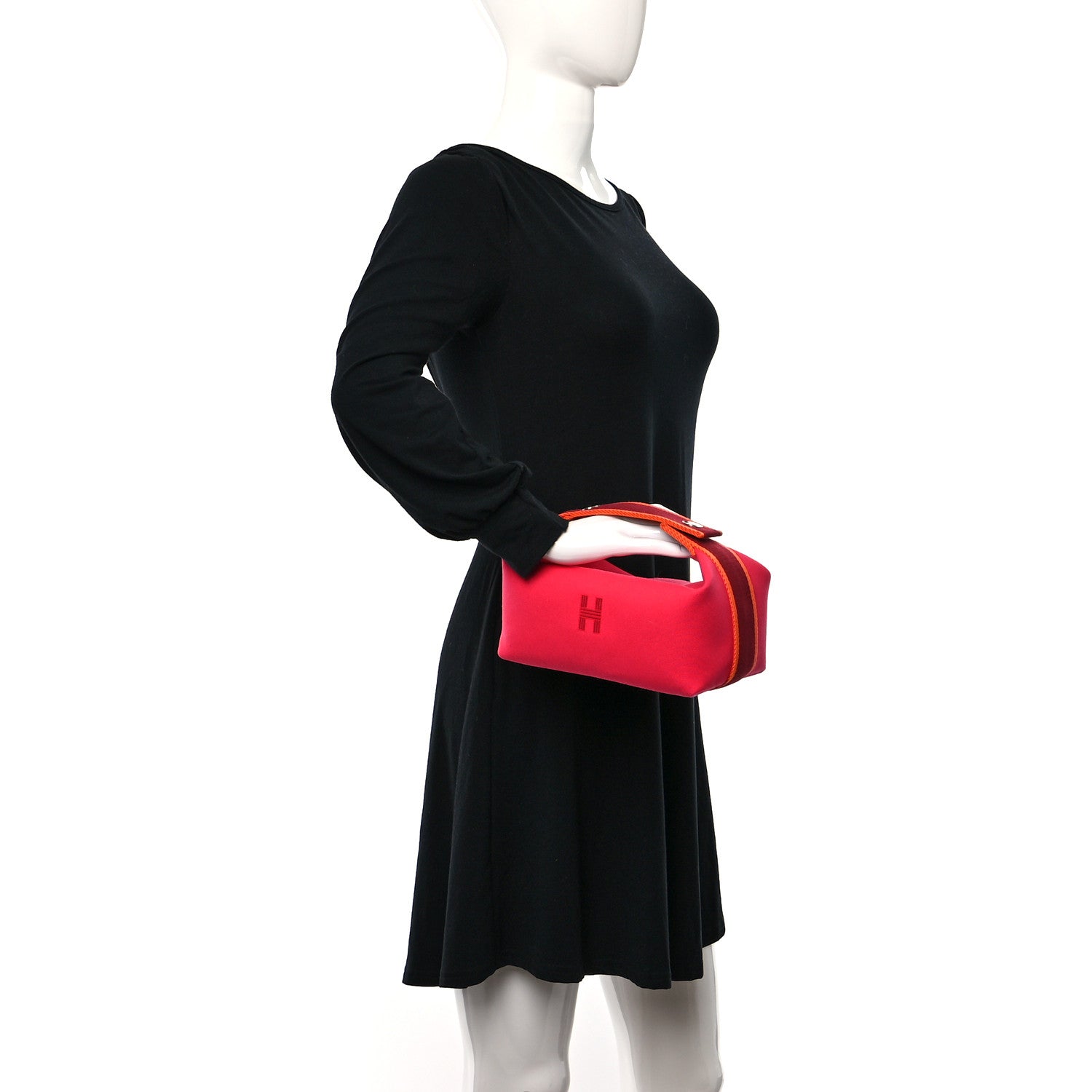Hermes Canvas Small Bride-A-Brac Pouch Hibiscus 2 of 8