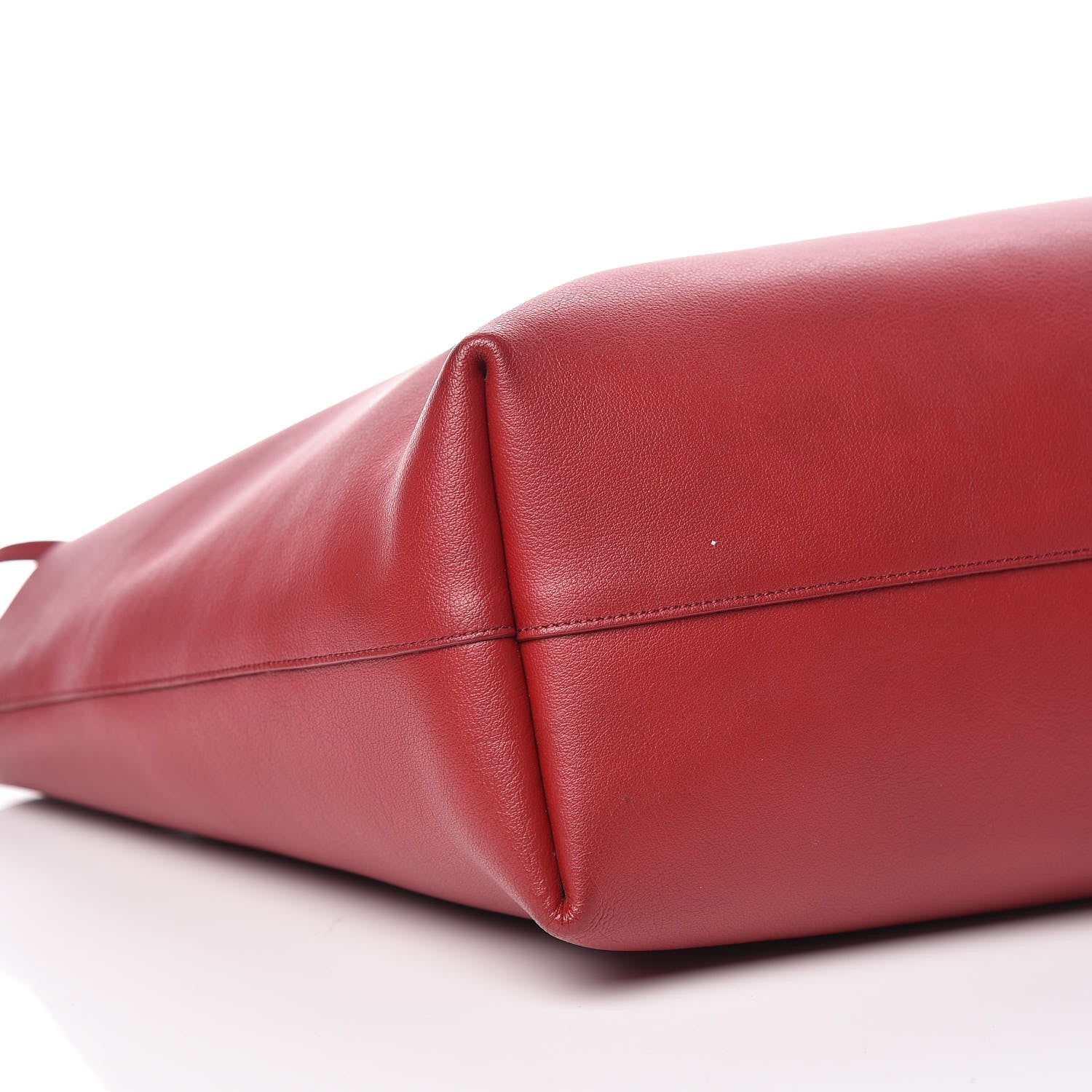 Saint Laurent Calfskin Large Shopping Tote Red 11 of 17