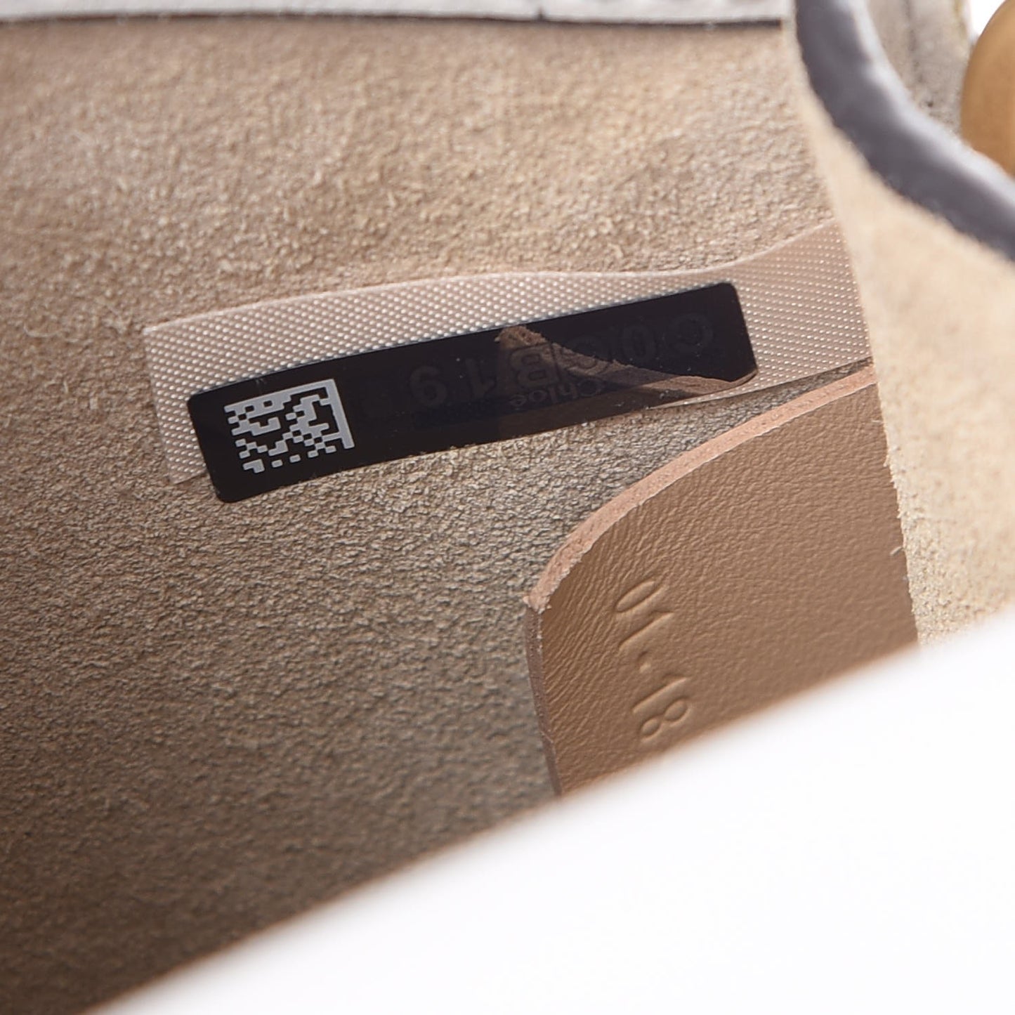 Calfskin Suede Small Nile Bracelet Bag Airy Grey