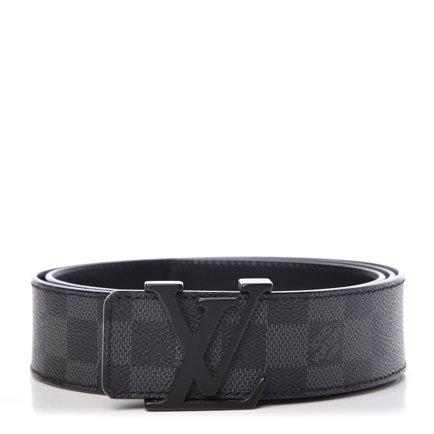 Louis Vuitton Damier Graphite 40mm LV Initiales Belt 100 40 1 of 8