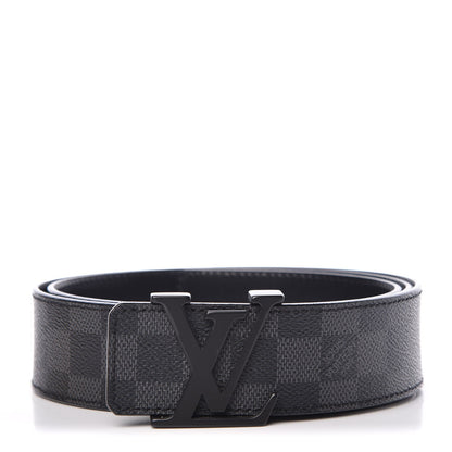 Louis Vuitton Damier Graphite 40mm LV Initiales Belt 100 40 1 of 8