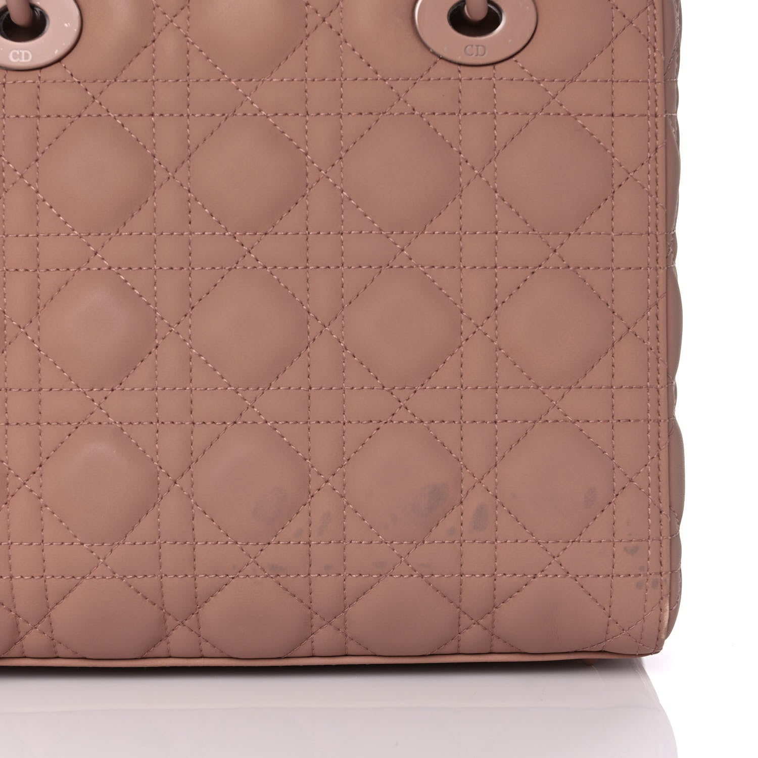 Christian Dior Ultra Matte Calfskin Cannage Medium Lady Dior Beige 9 of 18