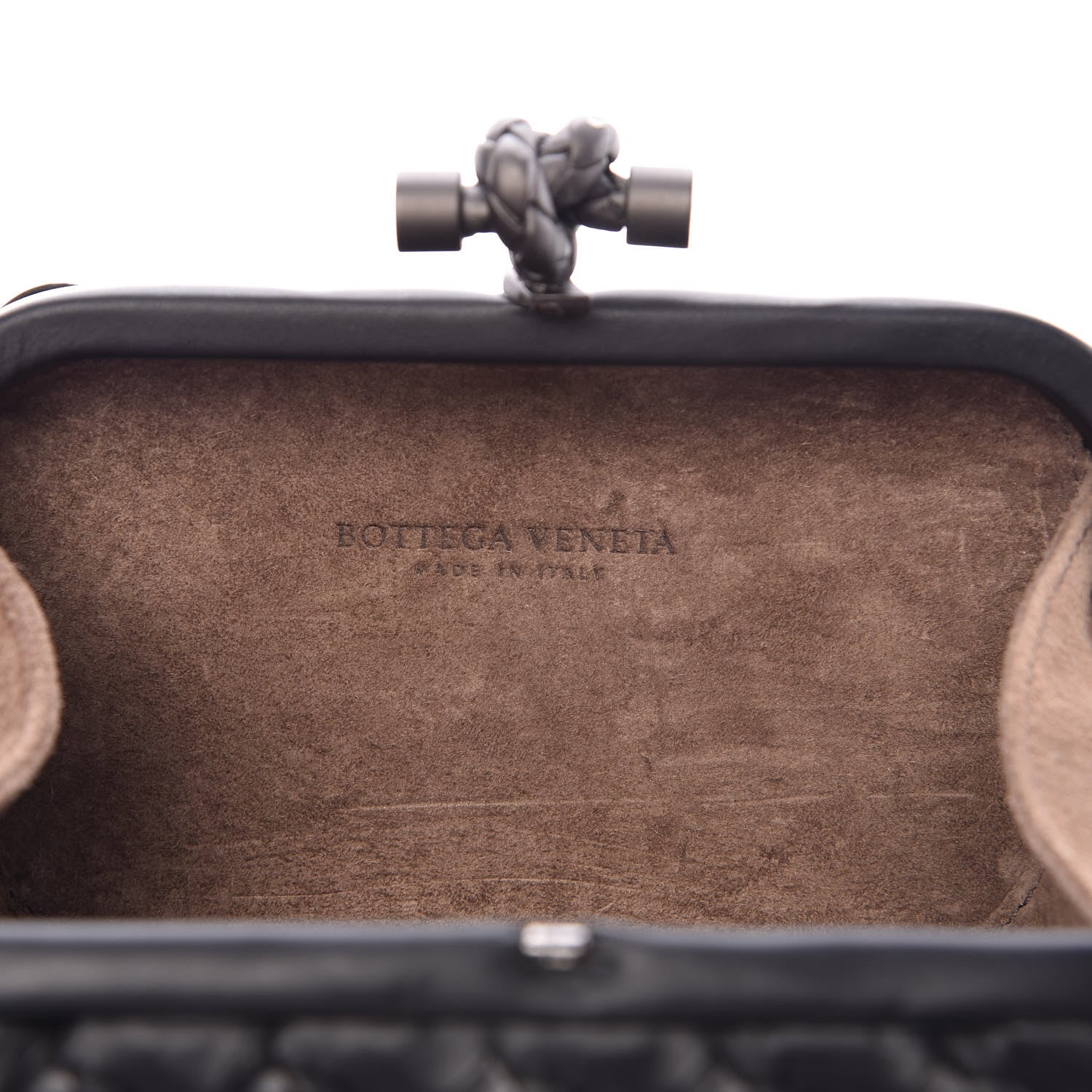 Bottega Veneta Nappa Intrecciato Studded Knot Clutch Black 6 of 8