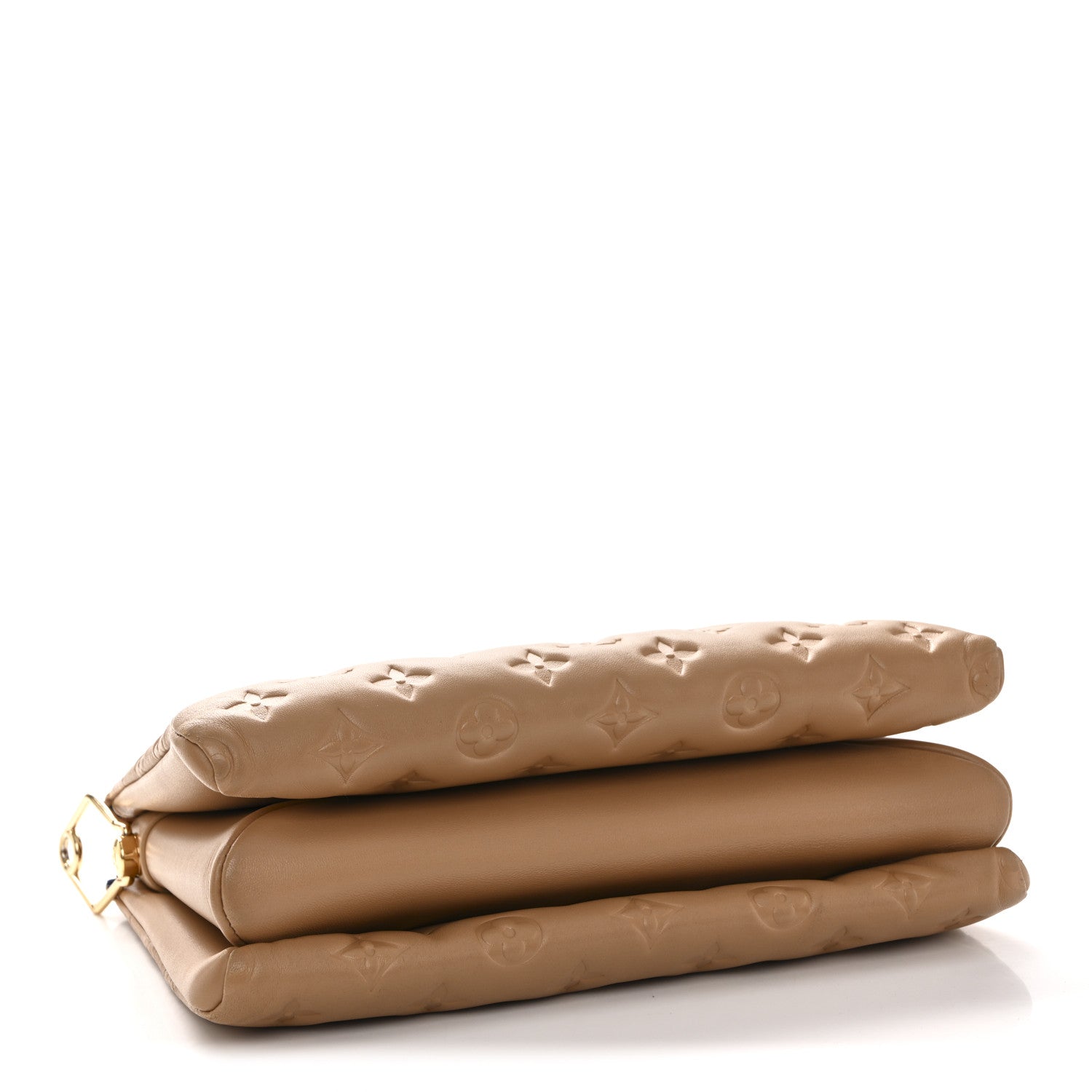 Louis Vuitton Lambskin Embossed Monogram Coussin PM Camel 4 of 12