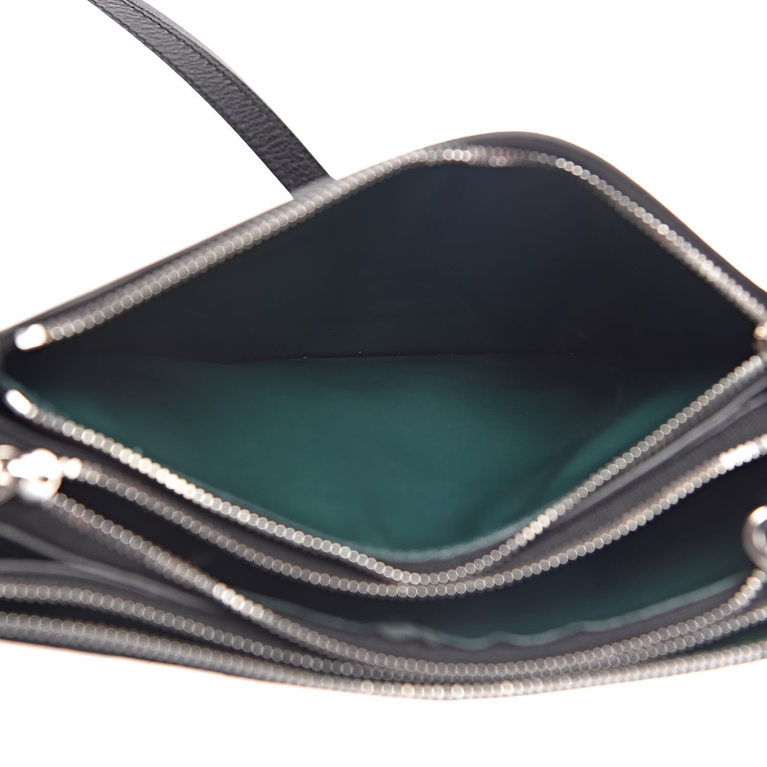 Burberry Grainy Goatskin Penhurst D-Ring Triple Zip Crossbody Bag Black 5 of 14