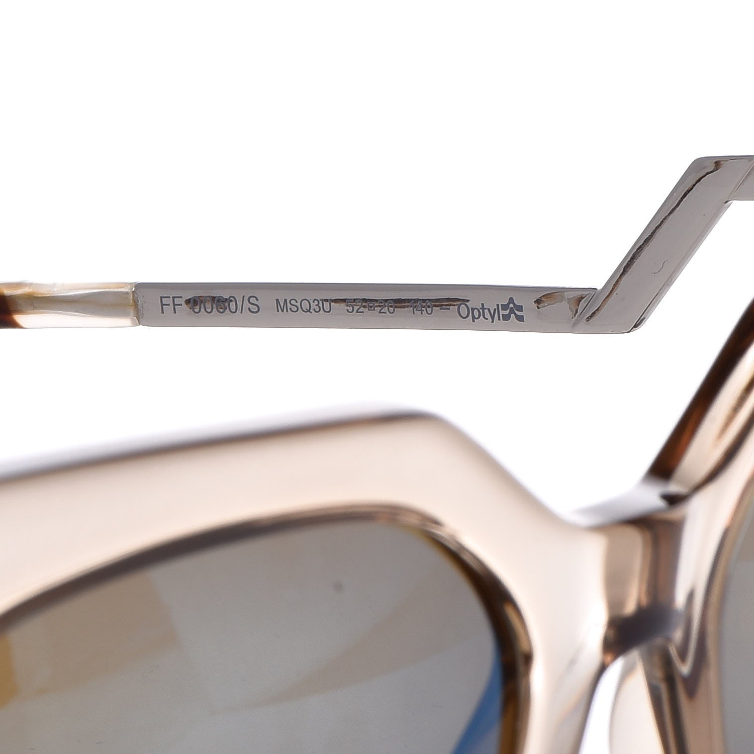 Fendi Iridia Cat Eye Sunglasses FF 0060/S Light Golden 4 of 7