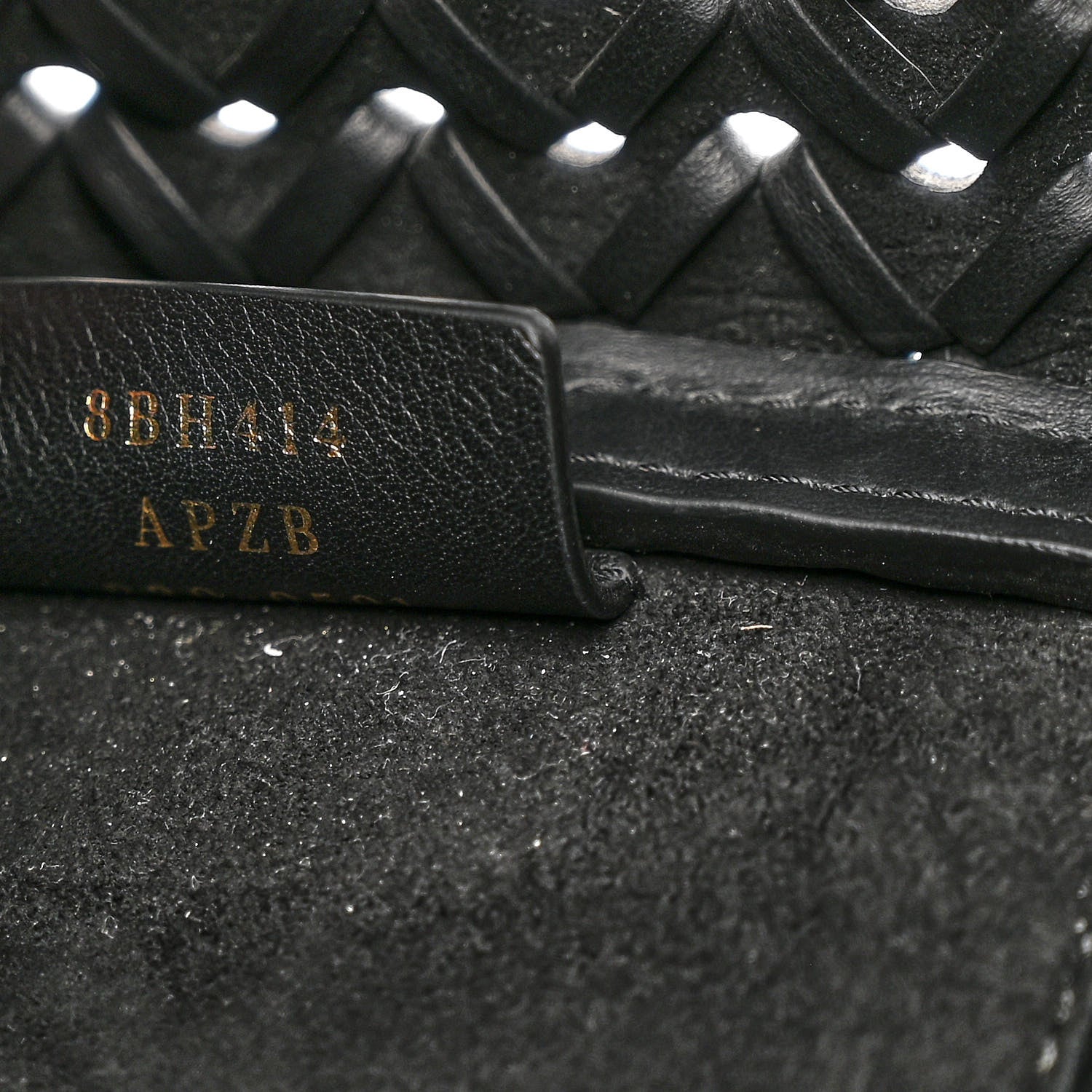 Fendi Vitello Grace Woven Medium Fendi Origami Black 8 of 12