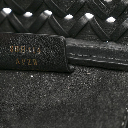 Fendi Vitello Grace Woven Medium Fendi Origami Black 8 of 12