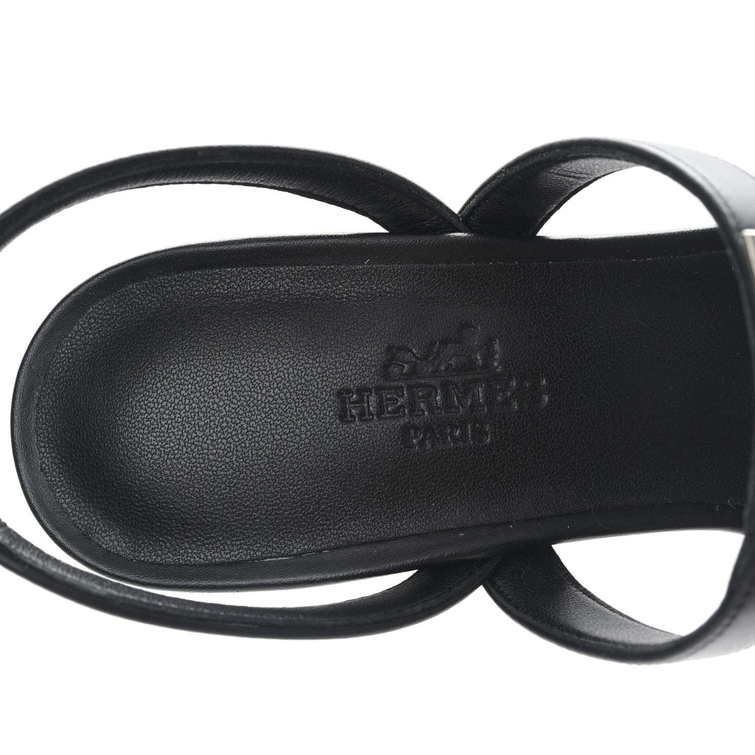 Hermes Calfskin Glamour 75 Sandals 35 Black 7 of 9