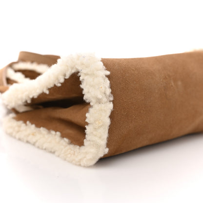 Telfar X UGG Suede shearling Small Shopping Bag Chestnut 8 of 9