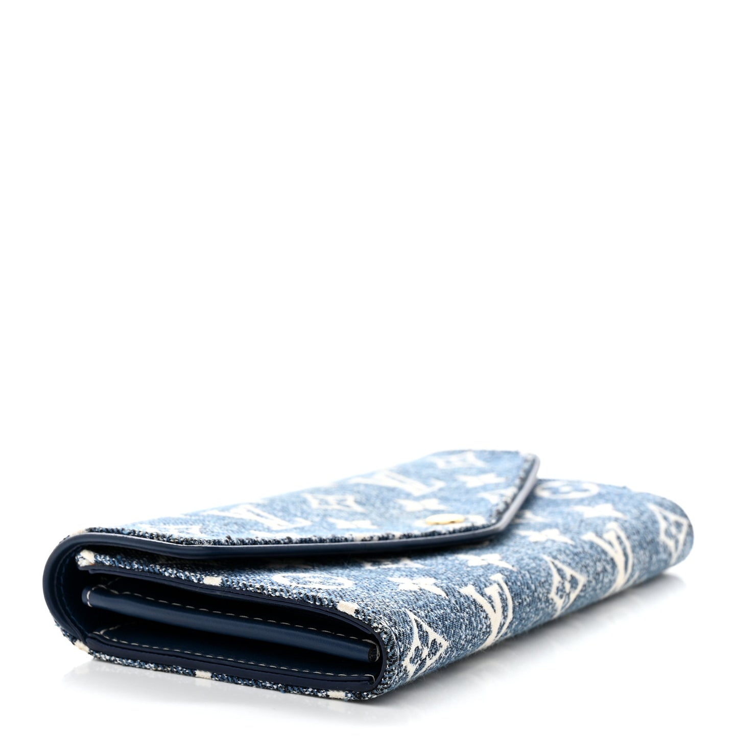 LOUIS VUITTON Monogram Jacquard Denim Sarah Wallet Bleu