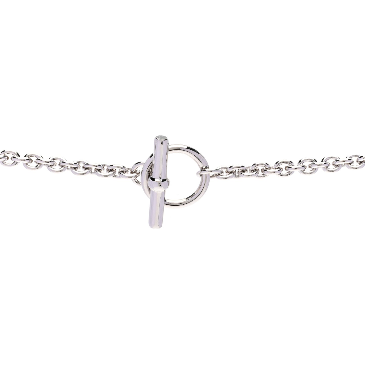 Palladium Enamel Large Medaille Quadrige Necklace White Platine Rose Candeur