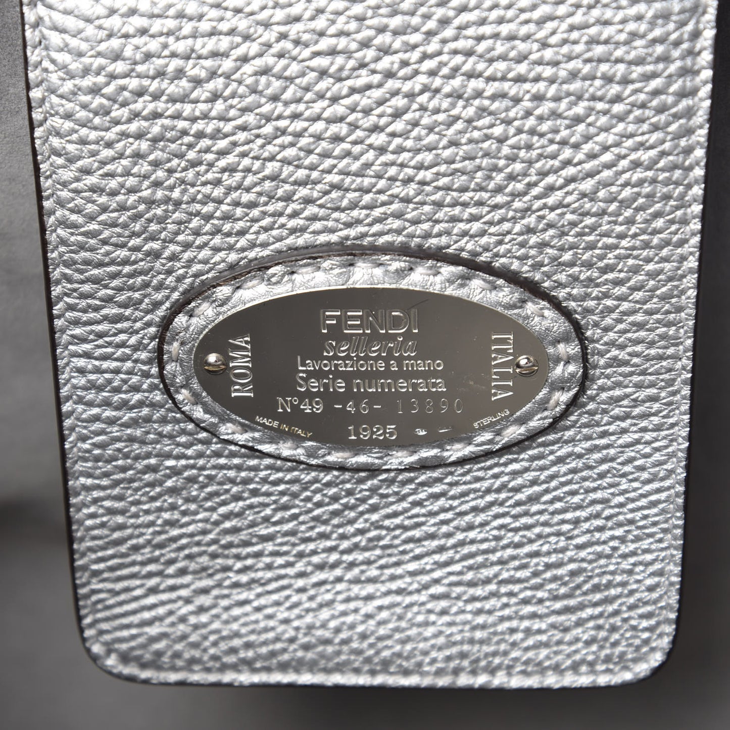 Cuoio Romano Lux Selleria Carla Shopping Tote Argento