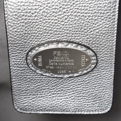 Fendi Cuoio Romano Lux Selleria Carla Shopping Tote Argento 6 of 15