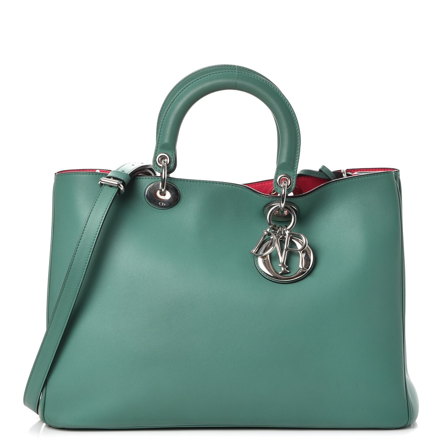 Smooth Calfskin Large Diorissimo Tote Green