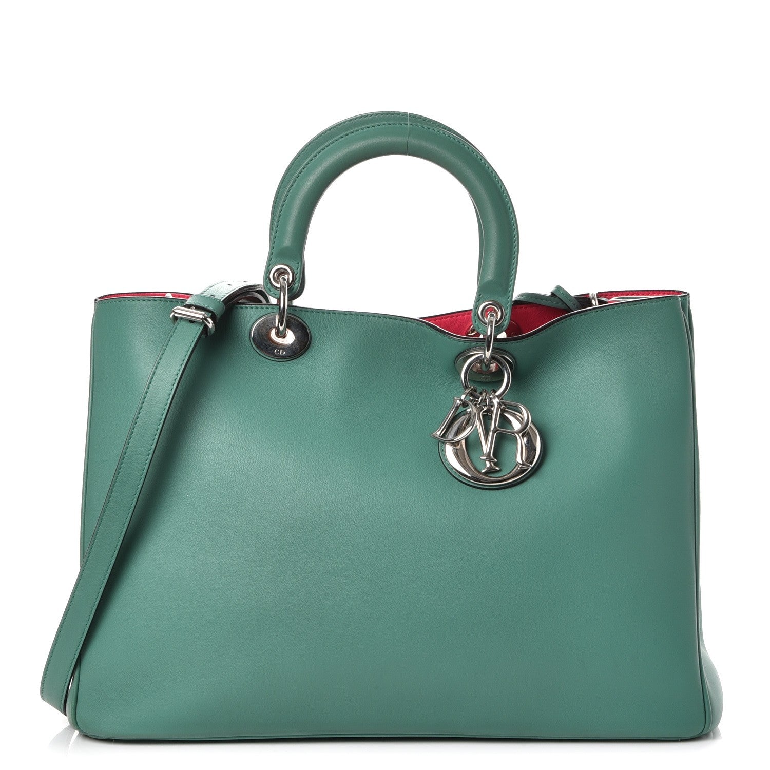 Christian Dior Smooth Calfskin Large Diorissimo Tote Green 1 of 14