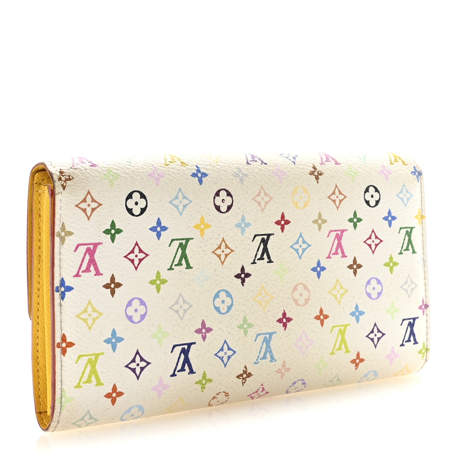 Louis Vuitton Monogram Multicolor Sarah Wallet White Citron 3 of 7