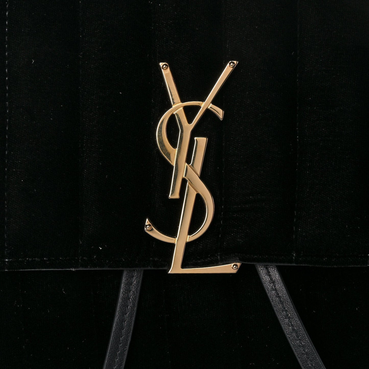 Velvet Matelasse Vicky Backpack Black