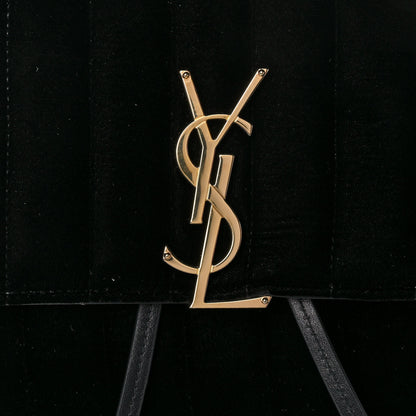 Saint Laurent Velvet Matelasse Vicky Backpack Black 9 of 14